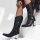 ROCK-HUS Stiefel Schwarz Flammen Rot