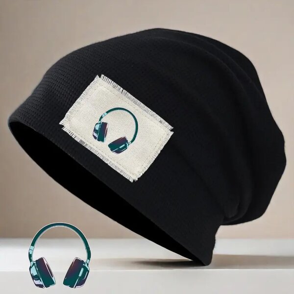 ROCK-HUS Beanie Waffelstrick Kopfhörer