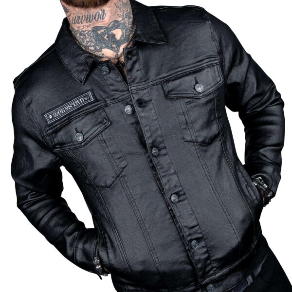 WORNSTAR Herren All Access Collection Idolmaker Waxed Denim Jacket Jacke schwarz