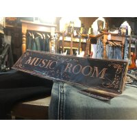 ROCK-HUS Music Room Schild Vintage