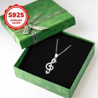 ROCK-HUS Halskette Notenschlüssel 925 Sterling Silber