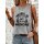 ROCK-HUS TankTop "Music is my Medicine" in Grau & Schwarz