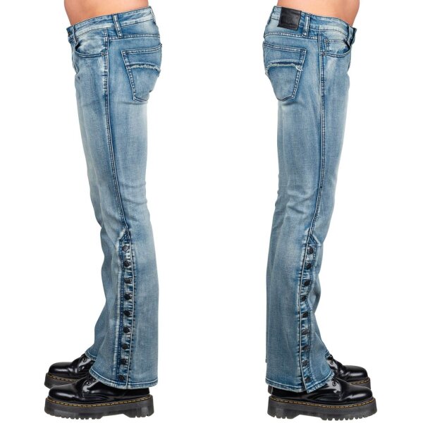 WORNSTAR Herren Essentials Collection Hellraiser Side Button Jeans - Classic Blue 36