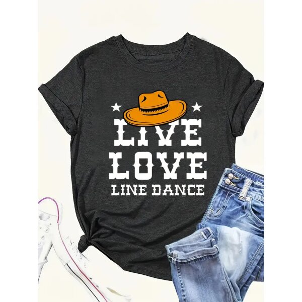 ROCK-HUS T-Shirt Live Love Line Dance