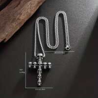 ROCK-HUS Halskette Skull-Kreuz