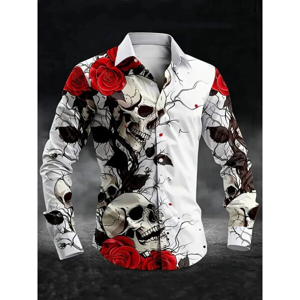 ROCK-HUS Hemd Skull & Roses