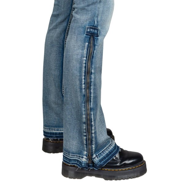 WORNSTAR Herren Essentials Collection Hellraiser Side Zipper Jeans - Classic Blue