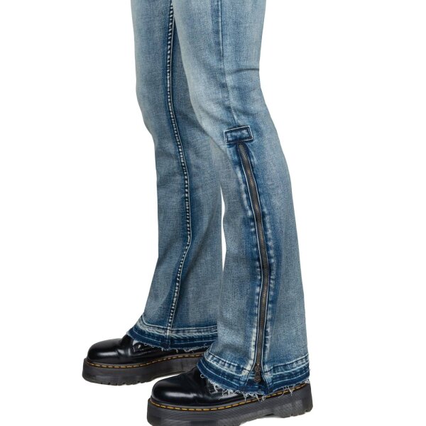 WORNSTAR Herren Essentials Collection Hellraiser Side Zipper Jeans - Classic Blue