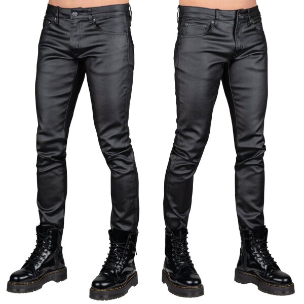WORNSTAR Herren All Access Collection Rampager Waxed Denim Jeans schwarz