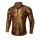 ROCK-HUS Hemd Gold-Schwarz Brokat-Art