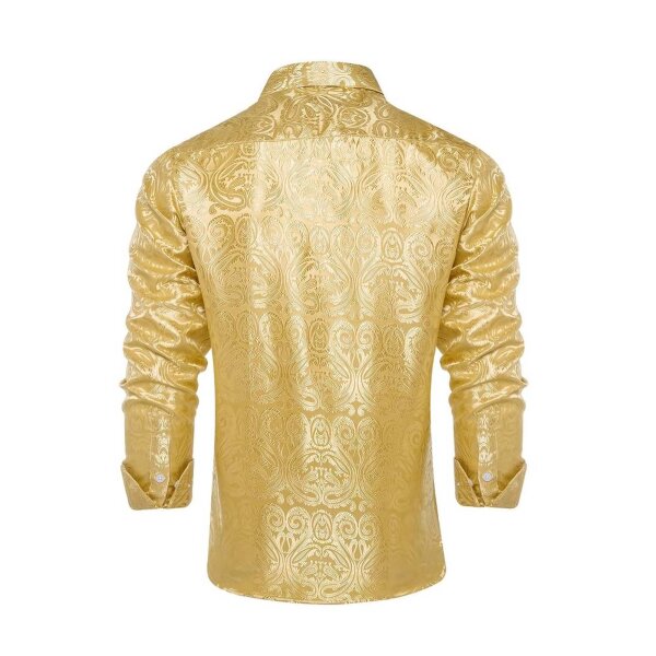 ROCK-HUS Hemd Gold Brokat-Art