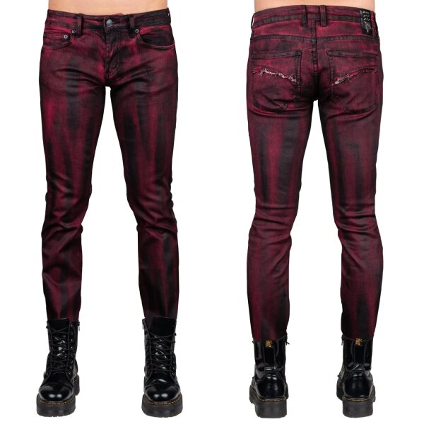 WORNSTAR Unisex All Access Collection Rampager Coated Jeans Crimson