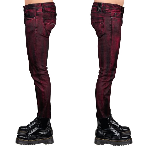 WORNSTAR Unisex All Access Collection Rampager Coated Jeans Crimson