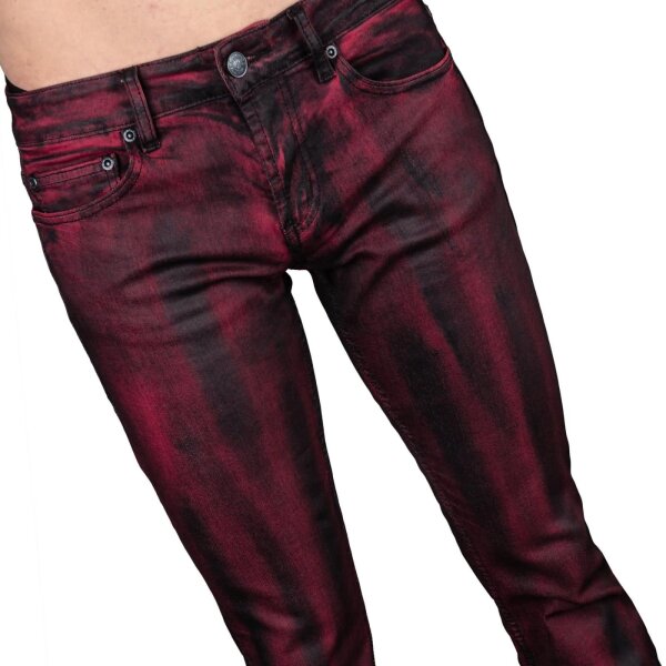 WORNSTAR Unisex All Access Collection Rampager Coated Jeans Crimson