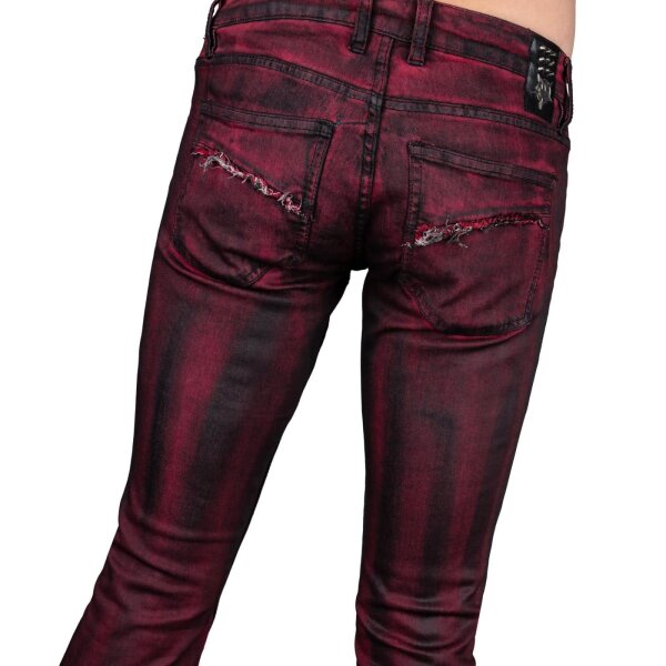 WORNSTAR Unisex All Access Collection Rampager Coated Jeans Crimson