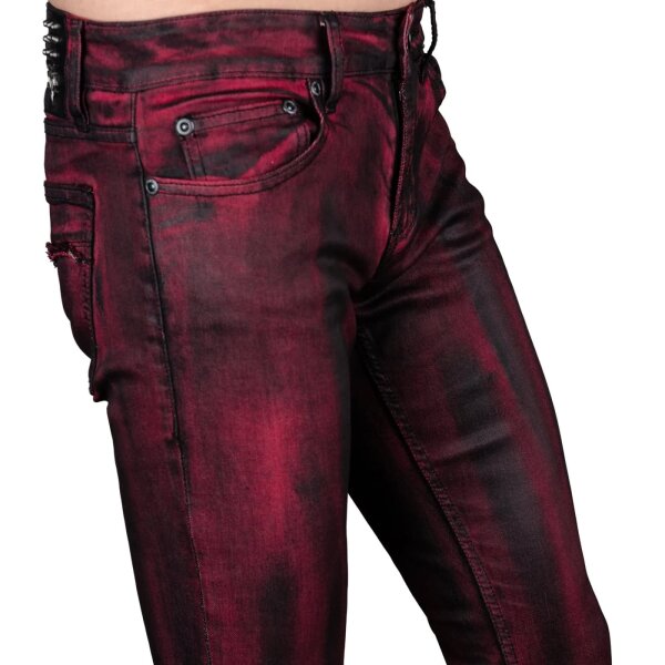 WORNSTAR Unisex All Access Collection Rampager Coated Jeans Crimson