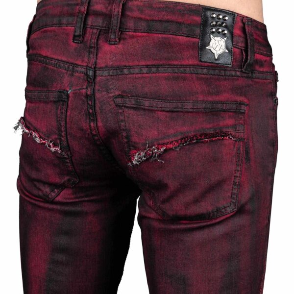WORNSTAR Unisex All Access Collection Rampager Coated Jeans Crimson