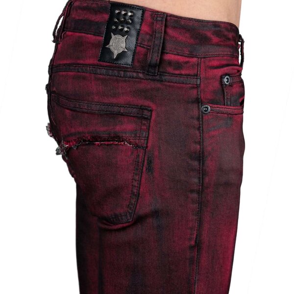 WORNSTAR Unisex All Access Collection Rampager Coated Jeans Crimson
