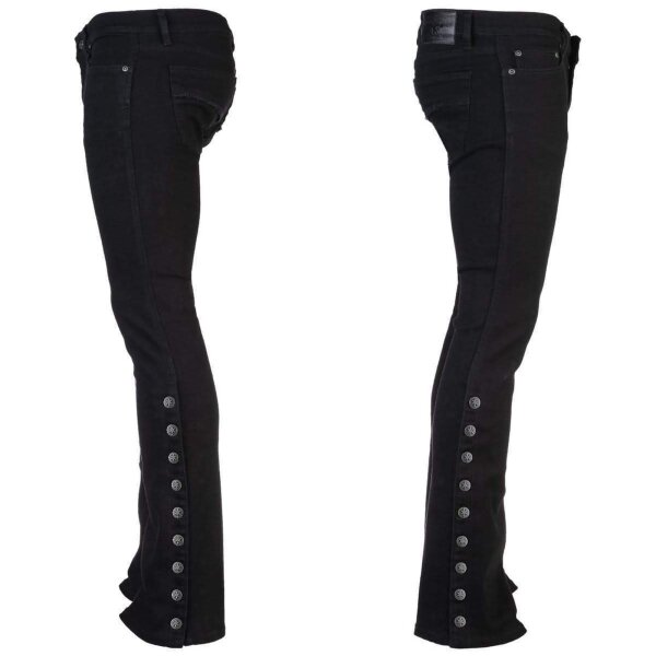 WORNSTAR Herren Essentials Collection Hellraiser Side Button Jeans - schwarz 32