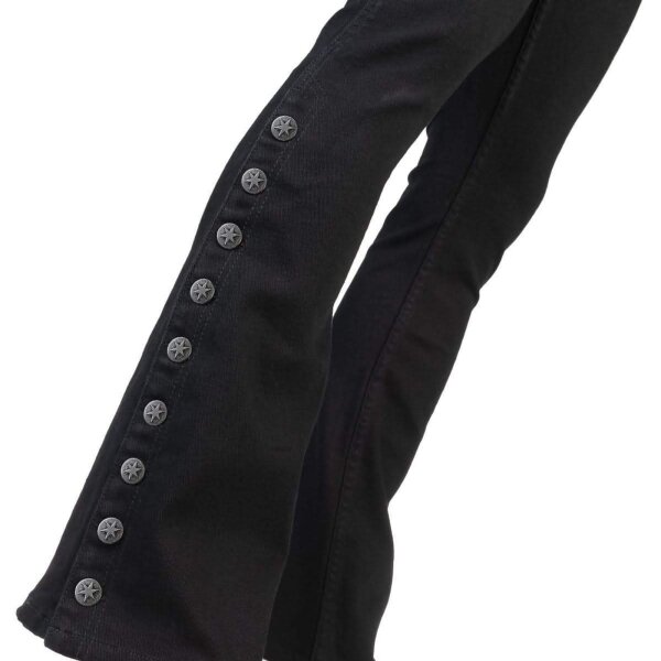 WORNSTAR Herren Essentials Collection Hellraiser Side Button Jeans - schwarz 32