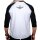 WORNSTAR Herren Machine Shop Reglan Tee Midsleeve-Shirt schwarz-weiß