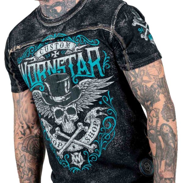 WORNSTAR Herren Artist Asylum Collection Elegantly Wasted Tee - Black T-Shirt schwarz
