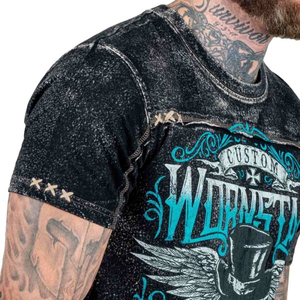 WORNSTAR Herren Artist Asylum Collection Elegantly Wasted Tee - Black T-Shirt schwarz L