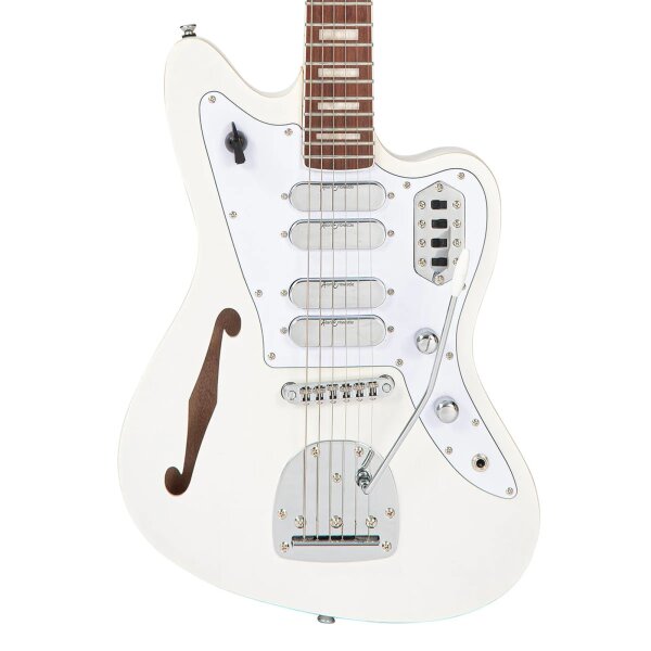 ROCK-HUS Vintage REVO VRS654MW Surfmaster Thinline Quad Metallic White