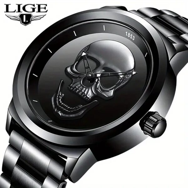 ROCK-HUS Armbanduhr LIGE Skullhead