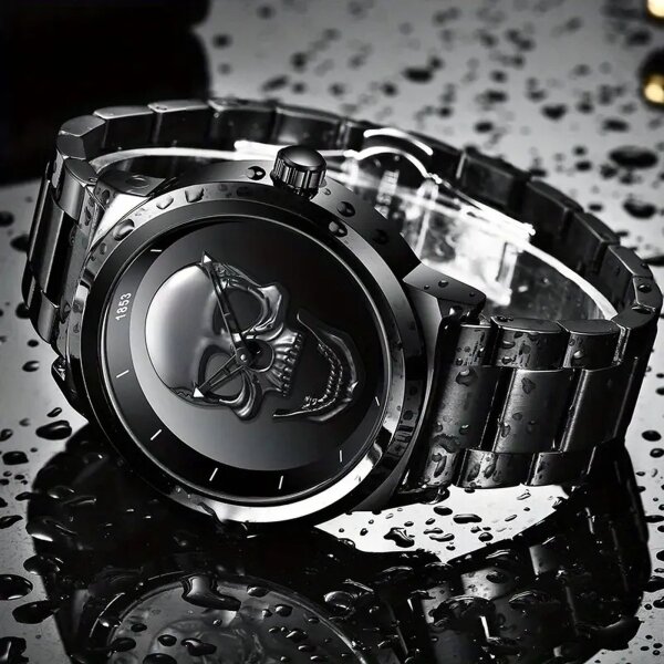 ROCK-HUS Armbanduhr LIGE Skullhead