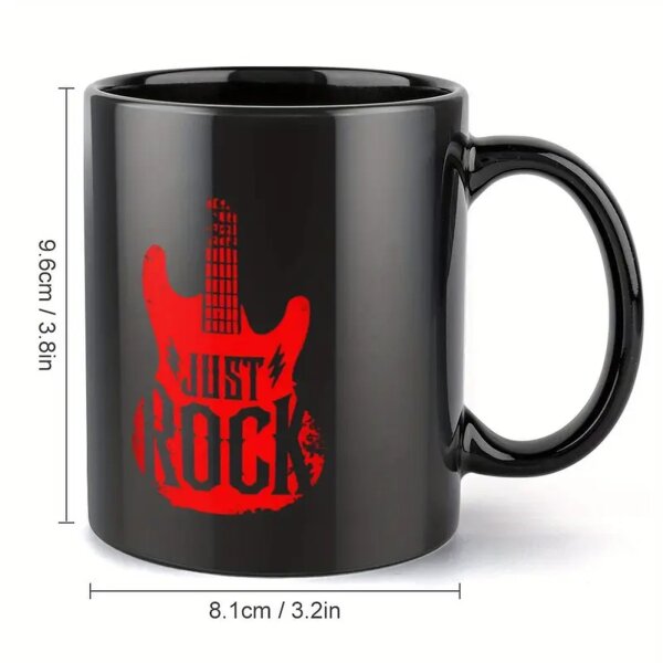 ROCK-HUS Tasse Just Rock Schwarz Rot Gitarre