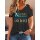 ROCK-HUS T-Shirt Shoulder Cut Out Line Dance