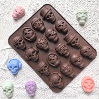 ROCK-HUS Eiswürfelform Totenköpfe 16x