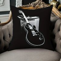 ROCK-HUS Kissenbezug Gitarre und Amp 45x45cm