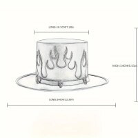 ROCK-HUS Zylinder Hut schwarze Flammen