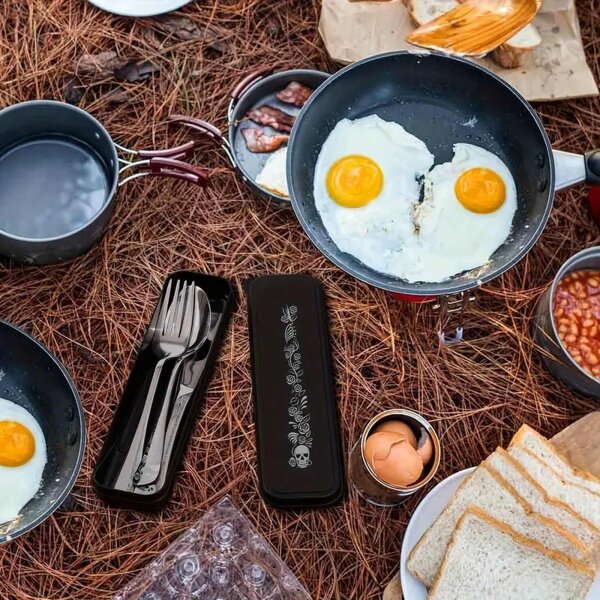 ROCK-HUS Besteck-Set 3teilig SkullÂ´n Roses silbern