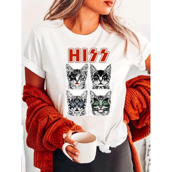 ROCK-HUS T-Shirt HISS Katzen Hardrock Band