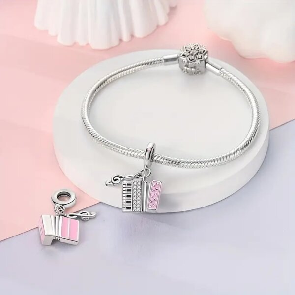 ROCK-HUS AnhÃ¤nger Akkordeon mit NotenschlÃ¼ssel 925er Sterling Silber