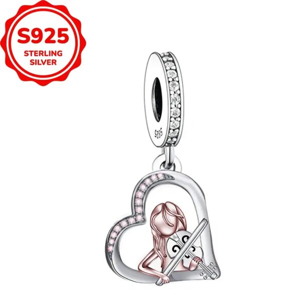 ROCK-HUS AnhÃ¤nger Geigerin im Herz 925er Sterling Silber