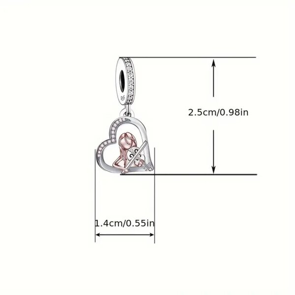 ROCK-HUS AnhÃ¤nger Geigerin im Herz 925er Sterling Silber