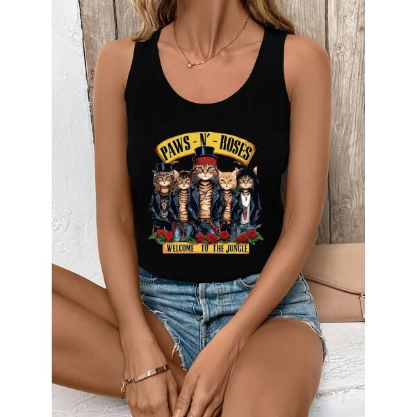 ROCK-HUS TankTop "Paws´n Roses"