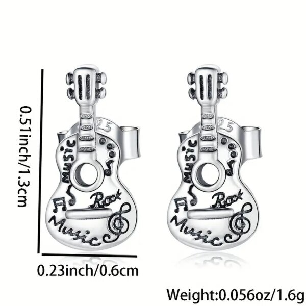 ROCK-HUS Ohrstecker Akustik Gitarre 925er Sterling Silber