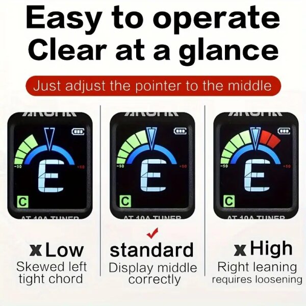 ROCK-HUS Cliptuner Aroma AT-10A wiederaufladbar USB-C