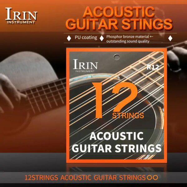 ROCK-HUS Irin Airun R12 Coatet Phosphor Kupfer 12-76 12 String Acousic Guitar Strings Coatet Phosphor Kupfer 12-76