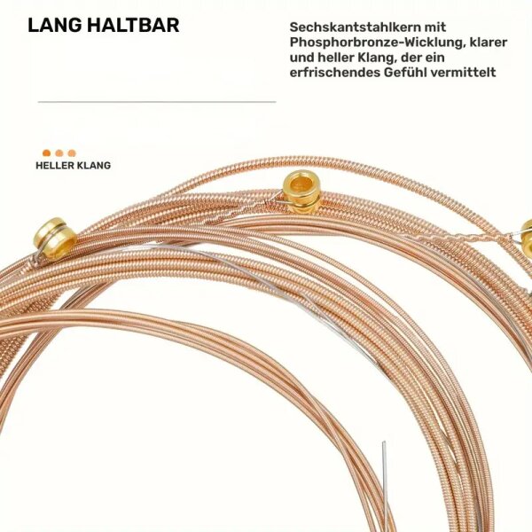 ROCK-HUS Irin Airun R12 Coatet Phosphor Kupfer 12-76 12 String Acousic Guitar Strings Coatet Phosphor Kupfer 12-76