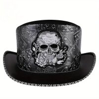 ROCK-HUS Zylinder "Skull on Cards" mit...