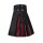 ROCK-HUS Kilt Schwarz mit rotem Tartan