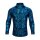 ROCK-HUS Hemd Brokat-Art Blau-Schwarz Hell