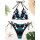 ROCK-HUS Bikini Triangle Skull´n Roses Weis Grün Rot