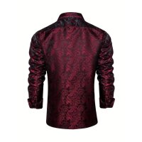 ROCK-HUS Hemd Rot-Schwarz Brokat-Art V2